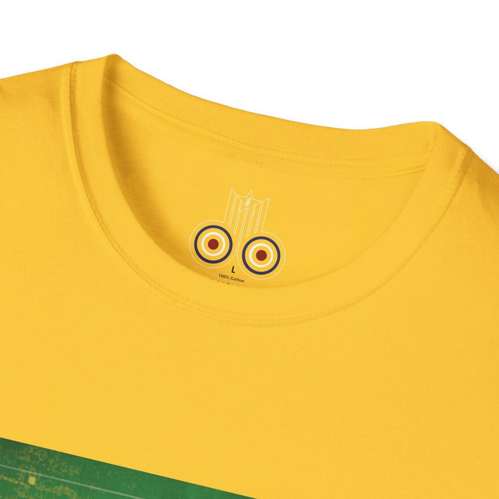 Brazil Flag Soccer Field WC 26 T-Shirt | Brazil Football Tee | Retro Brazil Soccer Fan Shirt | Seleção Inspired Apparel | Scallywag Swag