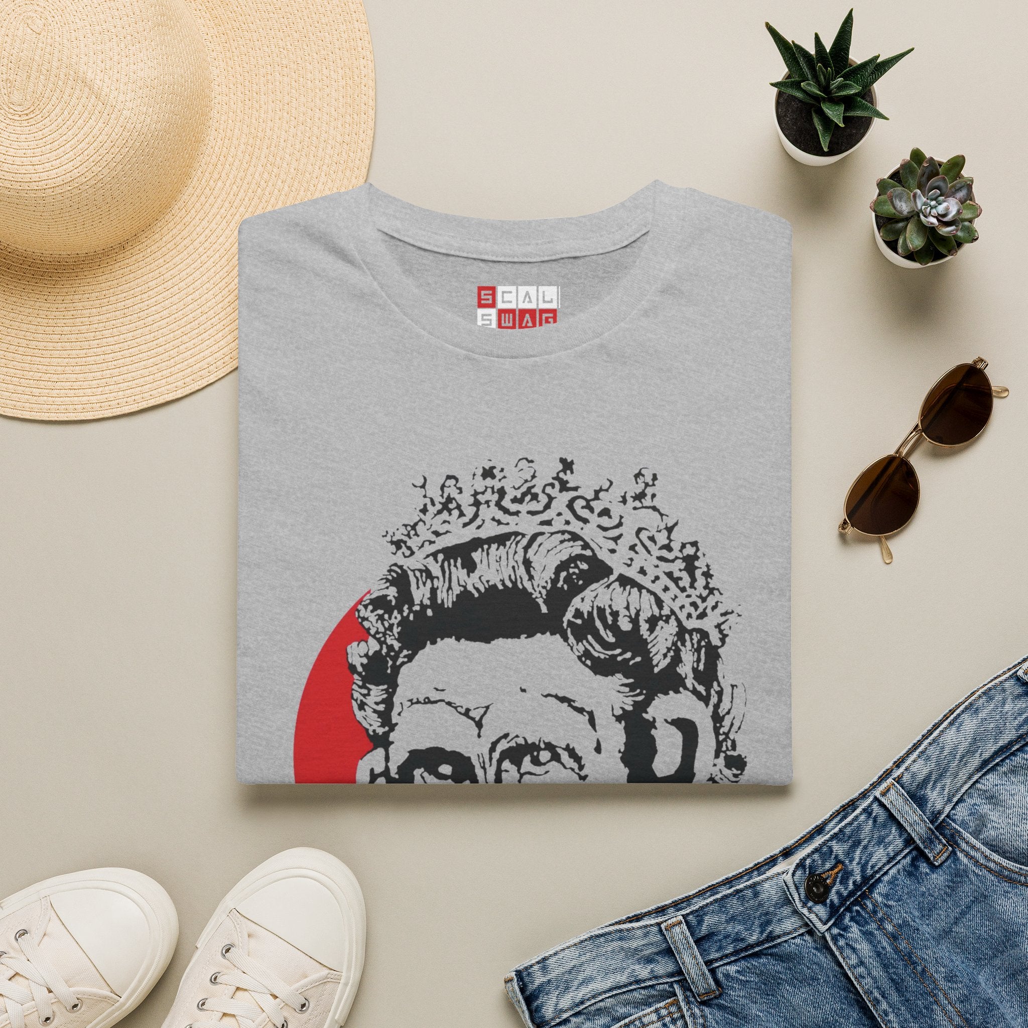 Scally Monkey Queen Banksy T-Shirt | Punk Street Art Graphic Tee | Rebel Monkey Streetwear | Scallywag Swag