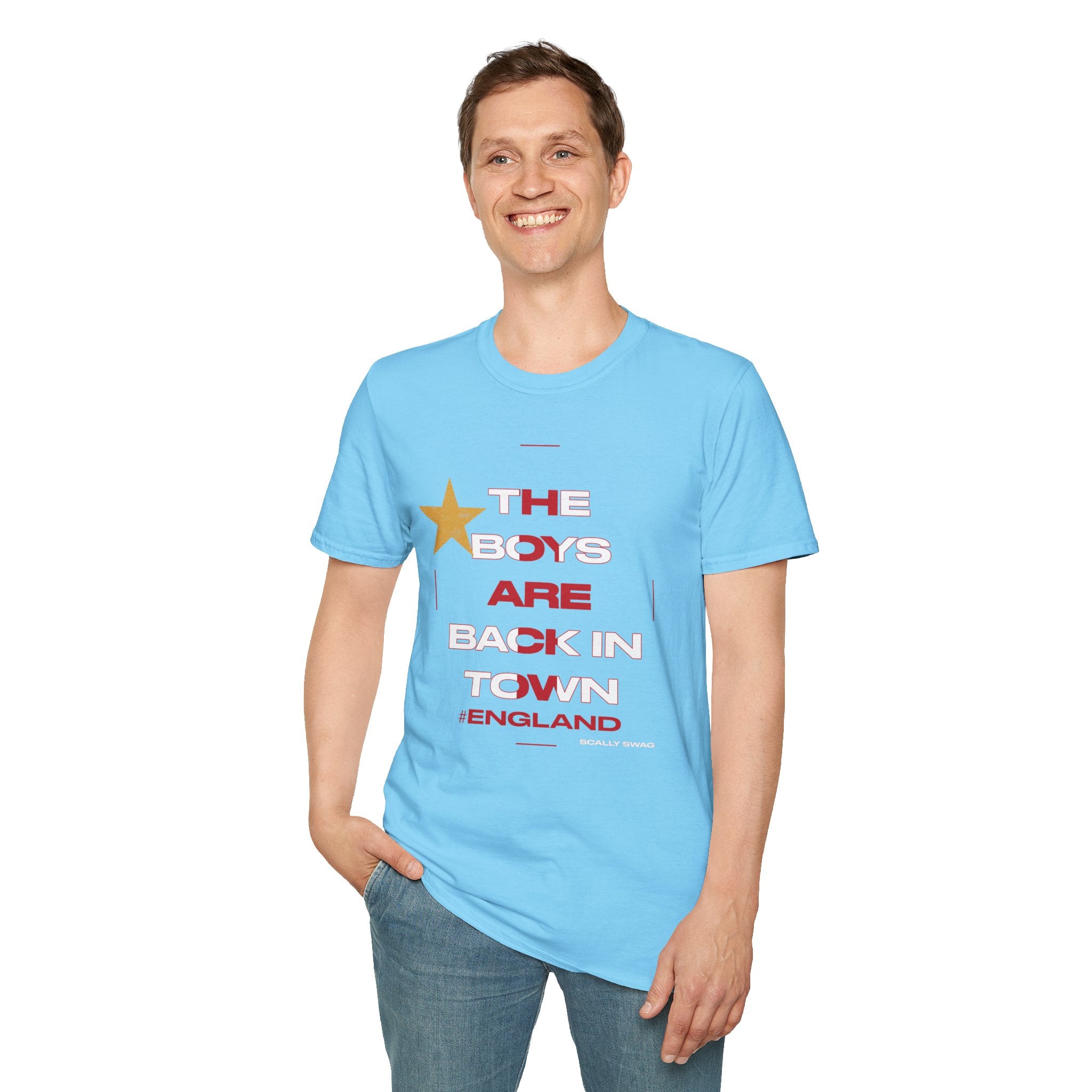 England WC 26 Retro Boys T-Shirt | Scally England Shirt | Three Lions Football Tee | Retro England Soccer Shirt | Scallywag Swag