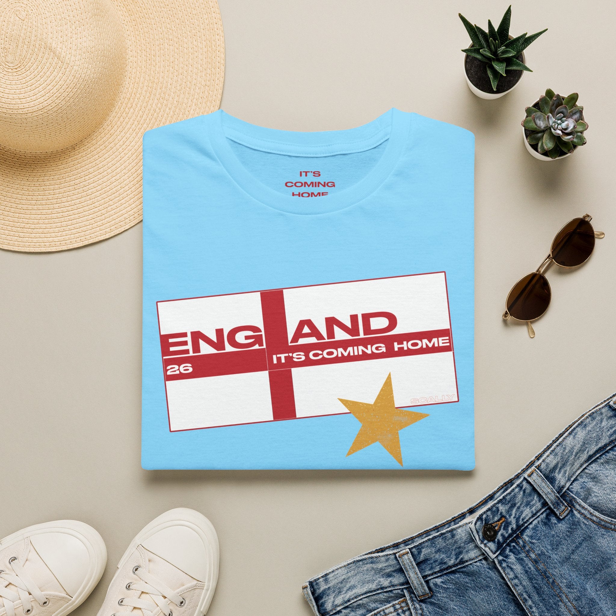 England WC 26 Retro Boys T-Shirt | Scally England Shirt | Three Lions Football Tee | It's Coming Home Shirt | Scallywag Swag
