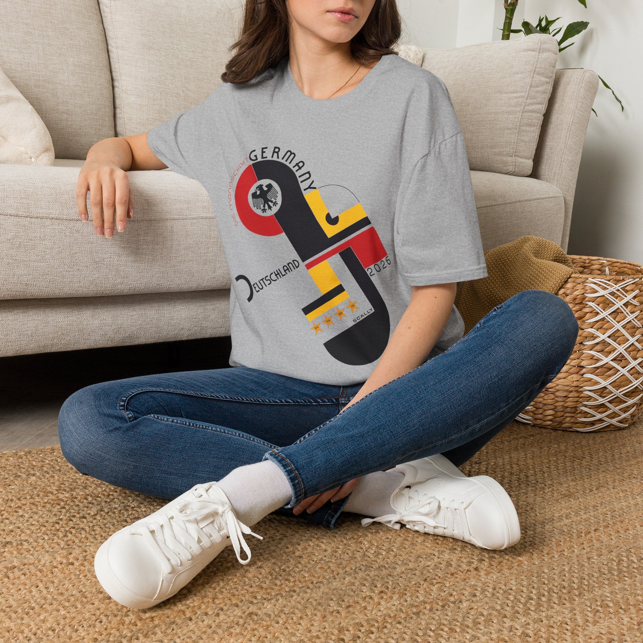 Germany WC 26 Retro T-Shirt | Scally Deutschland Shirt | Die Mannschaft Football Tee | Bauhaus Soccer Shirt | Scallywag Swag