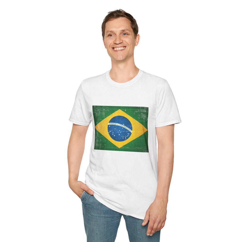 Brazil Flag Soccer Field WC 26 T-Shirt | Brazil Football Tee | Retro Brazil Soccer Fan Shirt | Seleção Inspired Apparel | Scallywag Swag