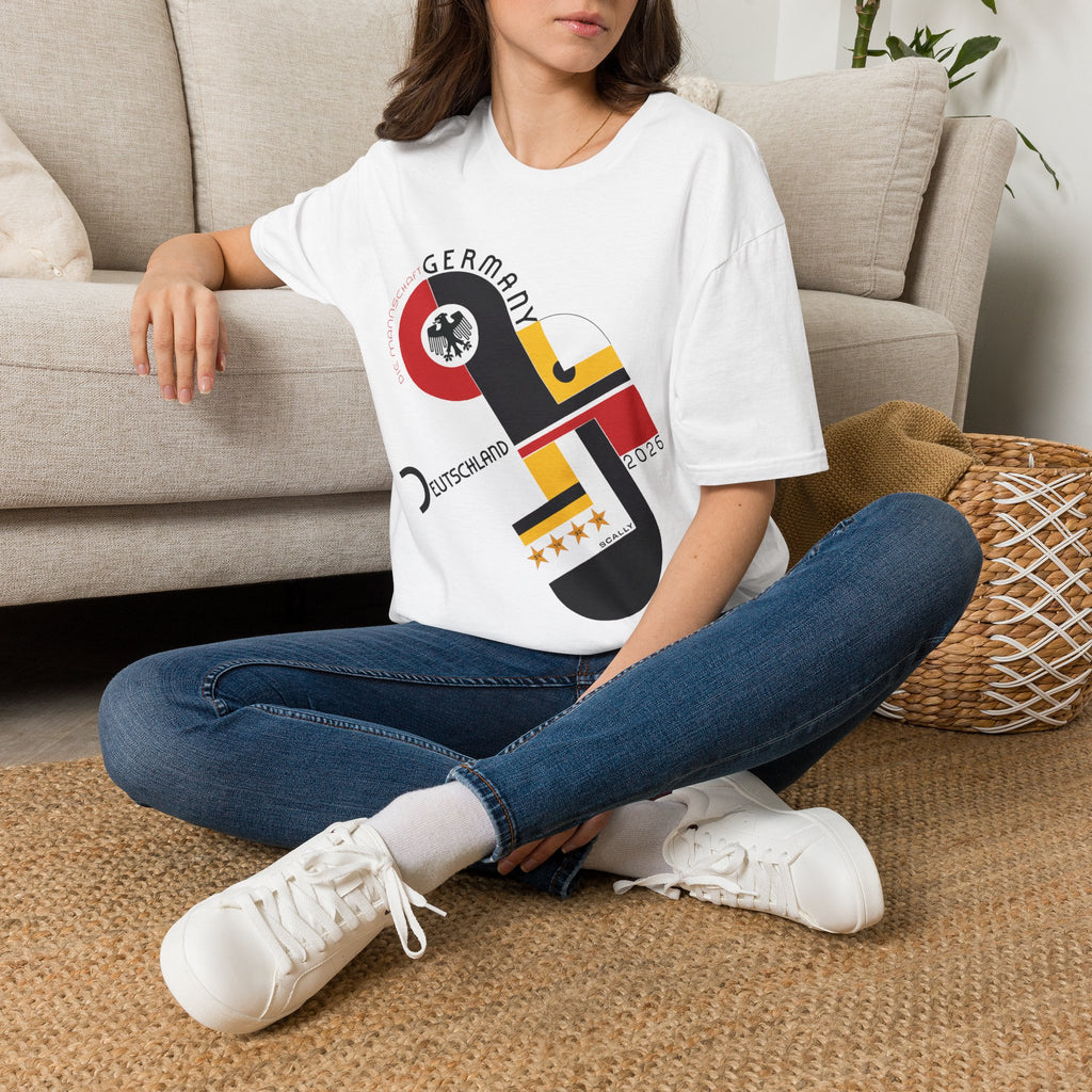 Germany WC 26 Retro T-Shirt | Scally Deutschland Shirt | Die Mannschaft Football Tee | Bauhaus Soccer Shirt | Scallywag Swag