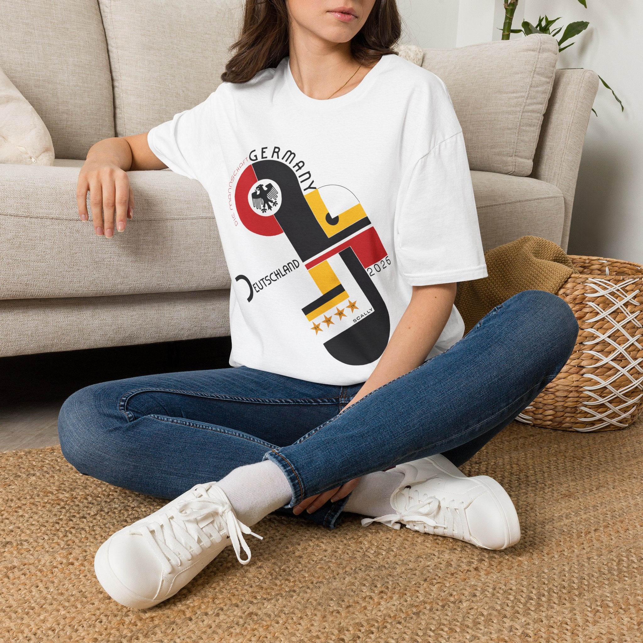Germany WC 26 Retro T-Shirt | Scally Deutschland Shirt | Die Mannschaft Football Tee | Bauhaus Soccer Shirt | Scallywag Swag