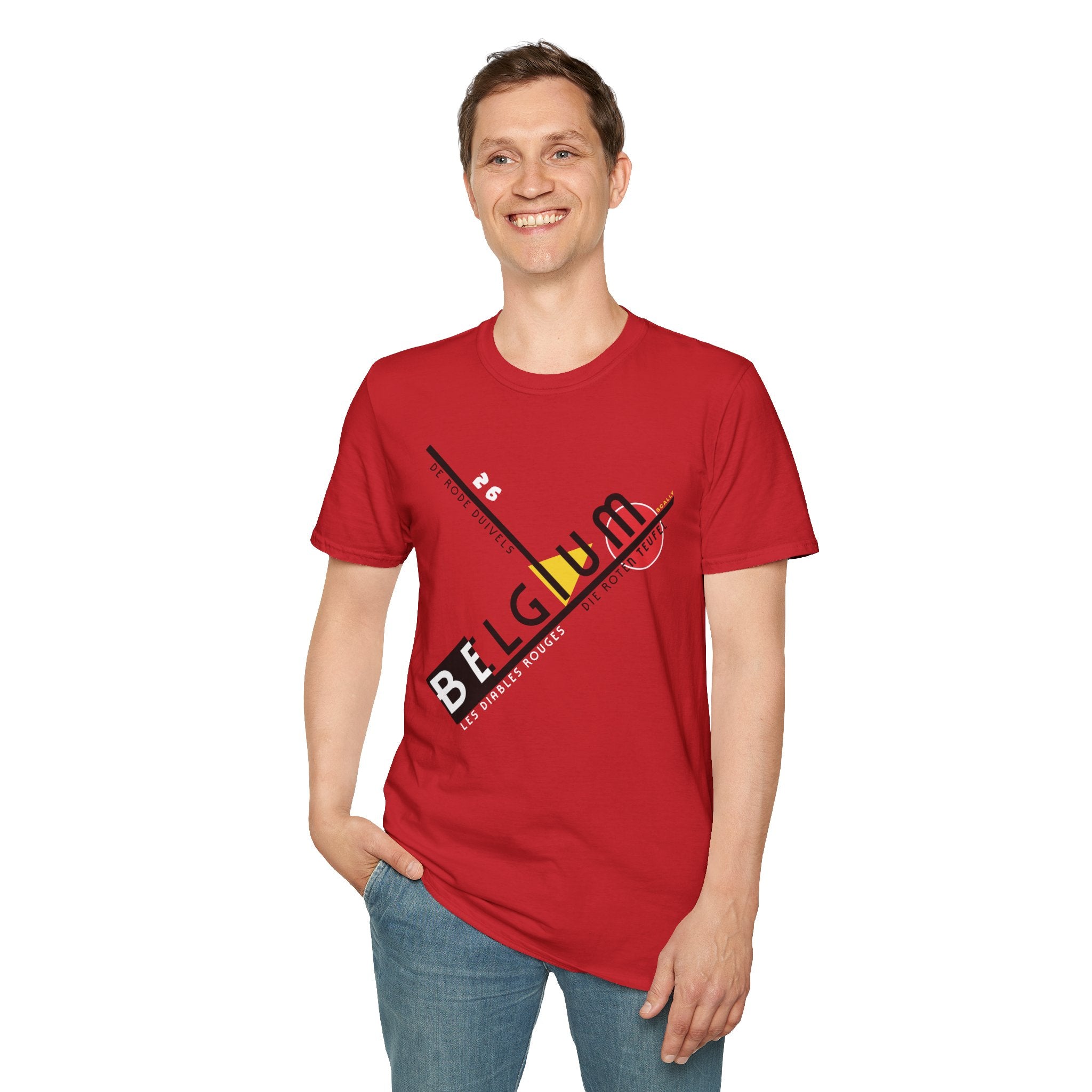 Belgium World Cup 26 Retro T-Shirt | Red Devils Football Tee | Belgium Soccer Fan Shirt | Retro Belgium Football Apparel | Scallywag Swag