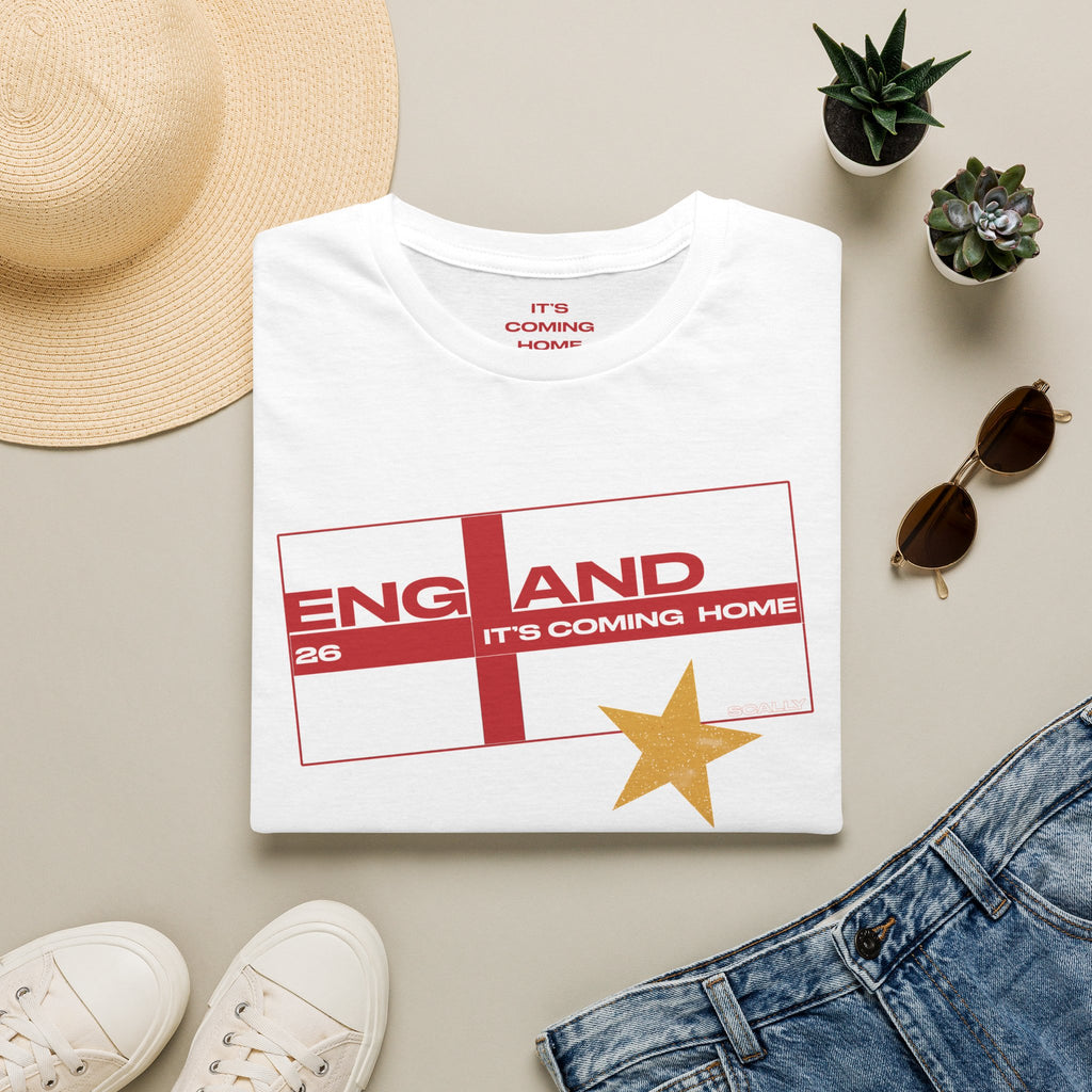 England WC 26 Retro Boys T-Shirt | Scally England Shirt | Three Lions Football Tee | It's Coming Home Shirt | Scallywag Swag