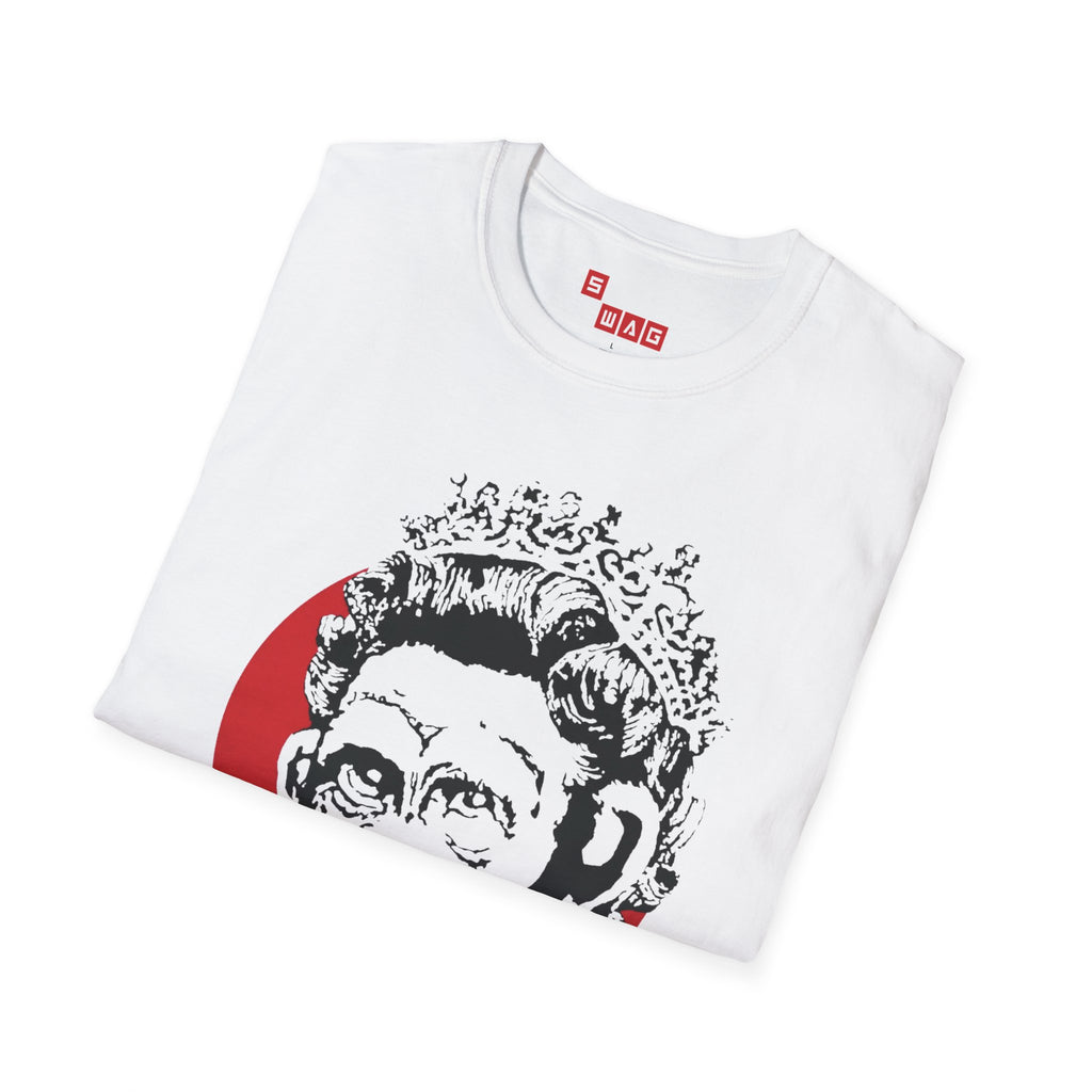 Scally Monkey Queen Banksy T-Shirt | Punk Street Art Graphic Tee | Rebel Monkey Streetwear | Scallywag Swag