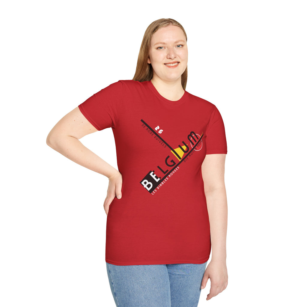 Belgium World Cup 26 Retro T-Shirt | Red Devils Football Tee | Belgium Soccer Fan Shirt | Retro Belgium Football Apparel | Scallywag Swag