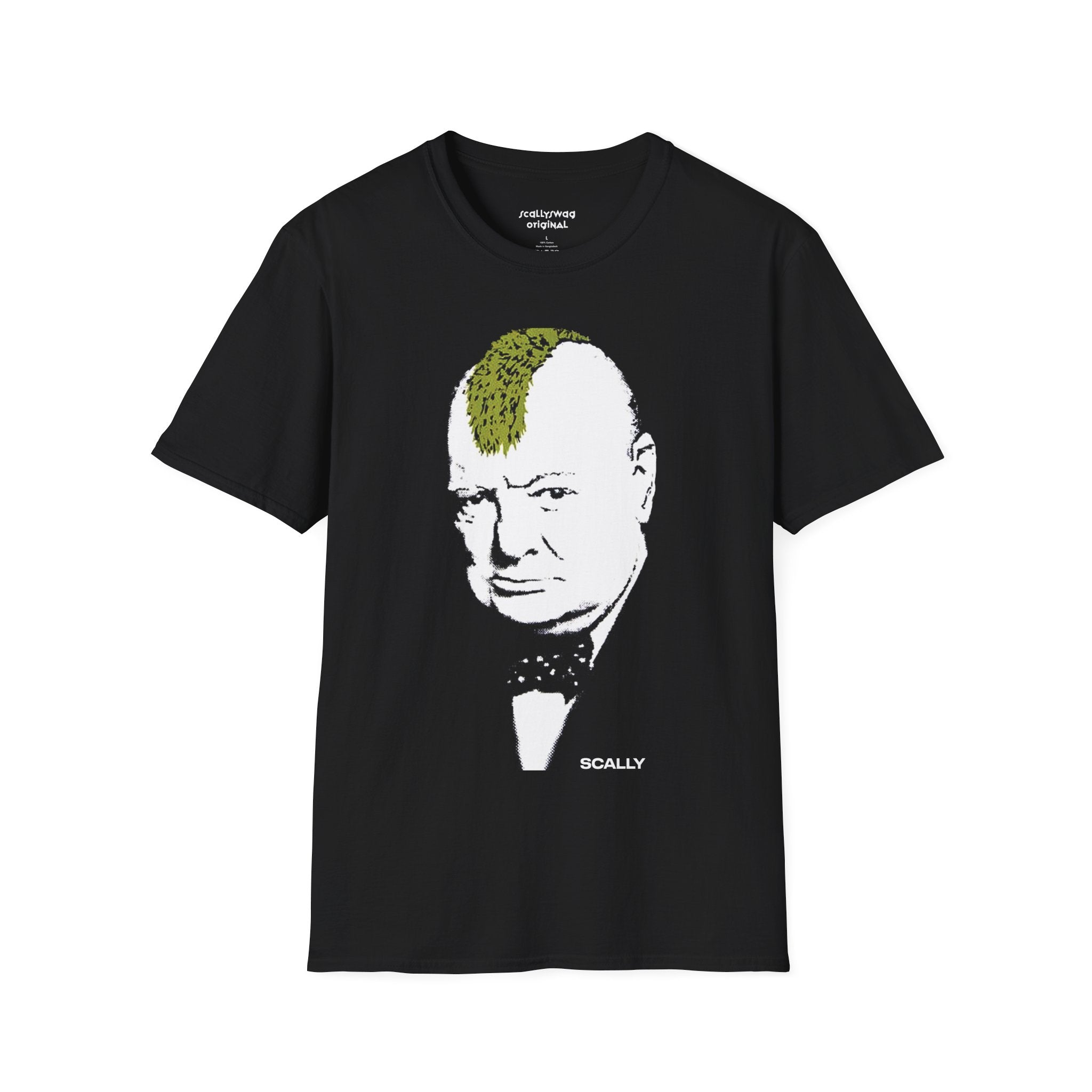Scally Churchill Punk Banksy T-Shirt | Punk Street Art Inspired Tee | Rebel Graphic Shirt | Scallywag Swag
