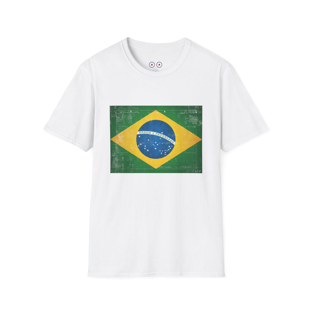 Brazil Flag Soccer Field WC 26 T-Shirt | Brazil Football Tee | Retro Brazil Soccer Fan Shirt | Seleção Inspired Apparel | Scallywag Swag