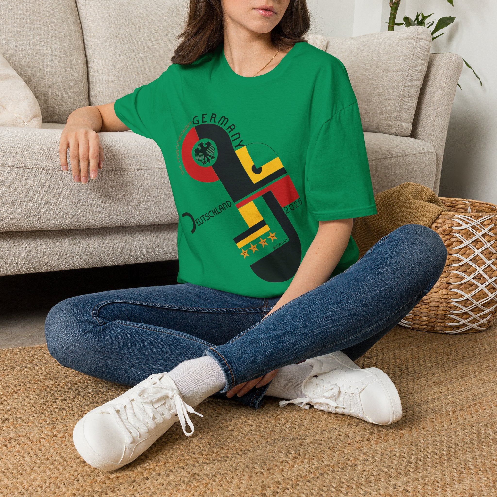 Germany WC 26 Retro T-Shirt | Scally Deutschland Shirt | Die Mannschaft Football Tee | Bauhaus Soccer Shirt | Scallywag Swag