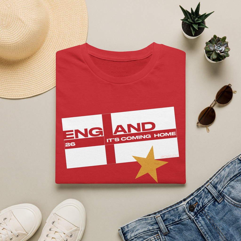 England WC 26 Retro Boys T-Shirt | Scally England Shirt | Three Lions Football Tee | It's Coming Home Shirt | Scallywag Swag