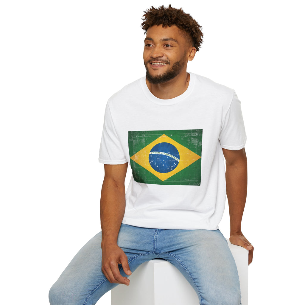 Brazil Flag Soccer Field WC 26 T-Shirt | Brazil Football Tee | Retro Brazil Soccer Fan Shirt | Seleção Inspired Apparel | Scallywag Swag