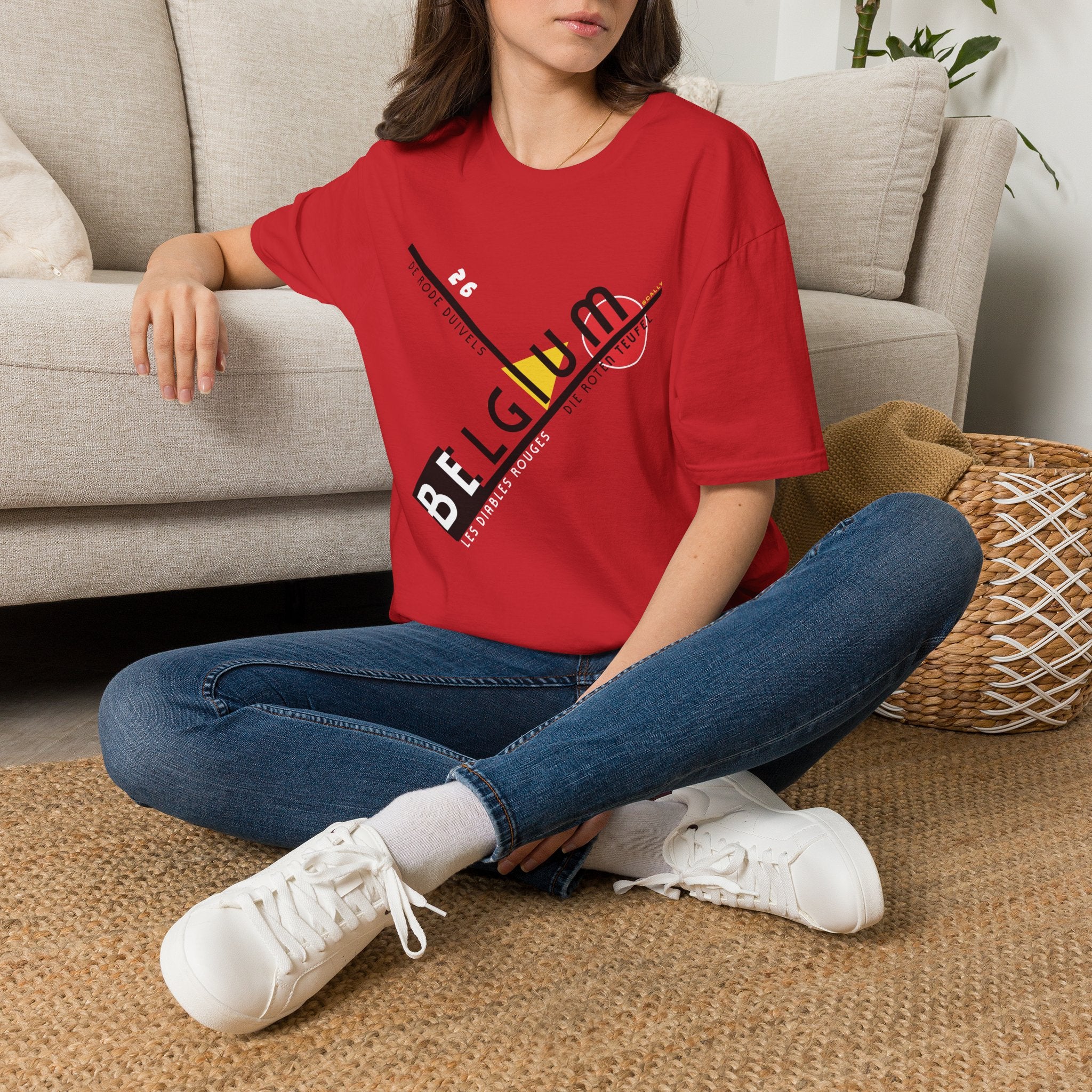 Belgium World Cup 26 Retro T-Shirt | Red Devils Football Tee | Belgium Soccer Fan Shirt | Retro Belgium Football Apparel | Scallywag Swag